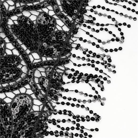 Glittering Scarf Mesh Sequin for Wedding Black - Picture 7 of 7